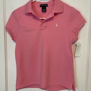 Ralph Lauren pink Girls polo XL